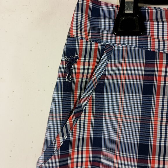 Golfino Womens Plaid Golf Skort With Pockets & Built-In Shorts Blue/Red Size 6 - Picture 5 of 8